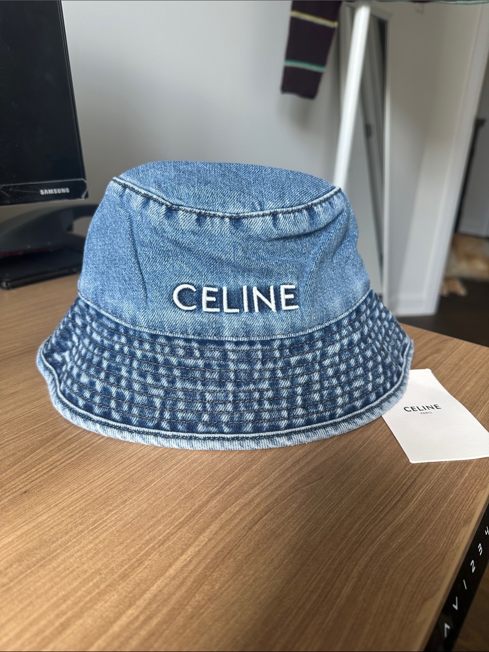 Celine Denim Bucket Hat - Blue